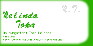 melinda topa business card